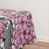 ピンクの薄紫園の鳥 テーブルクロス (インサイチュ)