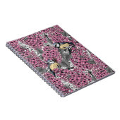 ピンクの薄紫園の鳥 ノートブック (右側)