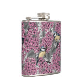 ピンクの薄紫園の鳥 フラスク (右)