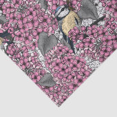 ピンクの薄紫園の鳥 薄葉紙 (詳細)