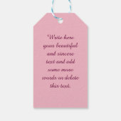 ピンクの薄紫花 ギフトタグ (裏面)