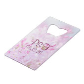 ピンクの薄紫花 クレジットカード栓抜き (裏面アングル)