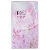 ピンクの薄紫花 スモールペーパーバッグ (裏面)