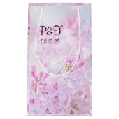 ピンクの薄紫花 スモールペーパーバッグ (正面)