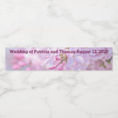 ピンクの薄紫花 ペットボトルラベル (シングルラベル)