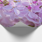 ピンクの薄紫花 ラッピングペーパー (角)