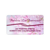 ピンクの薄紫花 ラベル (正面)