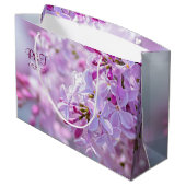 ピンクの薄紫花 ラージペーパーバッグ (裏面アングル)