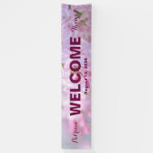 ピンクの薄紫花 横断幕 (縦)