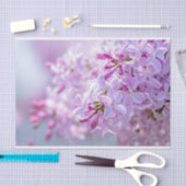 ピンクの薄紫花 薄葉紙 (クラフト)