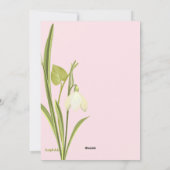 ピンクの薄紫開花名デイカード シーズンカード (裏面)