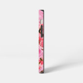 ピンクの薔薇の花束 iPhoneケース (左側面)
