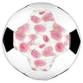 ピンクの薔薇 サッカーボール (回転)