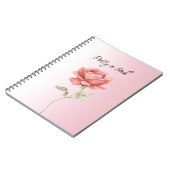 ピンクの薔薇 ノートブック (左側)