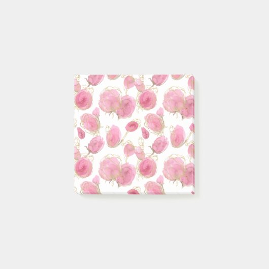 ピンクの薔薇 ポストイット (正面)