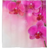 ピンクの蘭が咲くシャワーカーテン シャワーカーテン (正面)