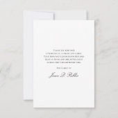 ピンクの蘭が白い葬儀記念悔やみや弔慰 サンキューカード (裏面)