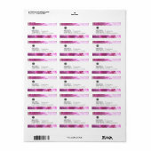 ピンクの蘭とミニマルなLuxeフローラのロゴ ラベル (フルシート)