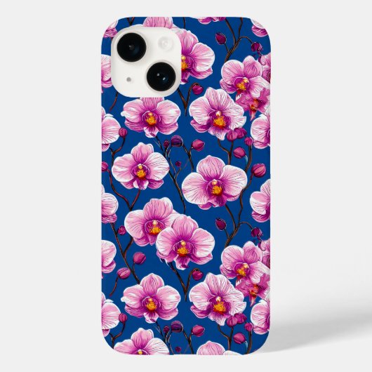 ピンクの蘭のエレガントなフラワーデザイン Case-Mate iPhoneケース (裏面)