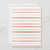 ピンクの蘭のボヘミアンパンパスグラスガールベイビーシャワー 招待状 (裏面)