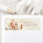 ピンクの蘭のラベル ラベル (インサイチュ)