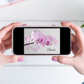 ピンクの蘭の優雅な結婚後ブランチ 招待状