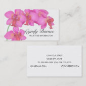 ピンクの蘭の名刺 名刺 (正面/裏面)