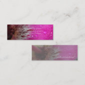 ピンクの蘭の庭のことわざのしおり スキニー名刺 (正面/裏面)