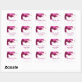 ピンクの蘭の感謝 スクエアシール (シート)