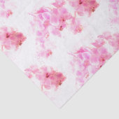 ピンクの蘭の水彩花模様 薄葉紙 (詳細)