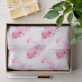 ピンクの蘭の水彩花模様 薄葉紙 (ギフト)