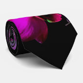 ピンクの蘭の準正装の人のネクタイ ネクタイ (ロール)