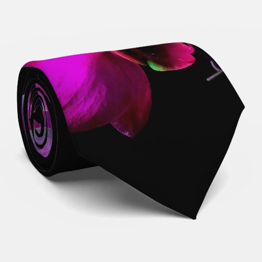 ピンクの蘭の準正装の人のネクタイ ネクタイ (ロール)