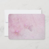 ピンクの蘭の結婚式の出欠確認 招待状 (裏面)