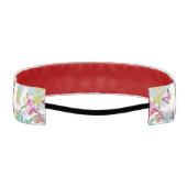 ピンクの蘭の花と蝶のスケッチ アスレチックヘッドバンド (裏面)