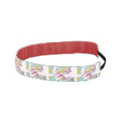 ピンクの蘭の花と蝶のスケッチ アスレチックヘッドバンド (右)