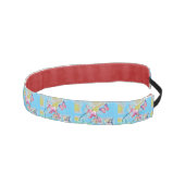 ピンクの蘭の花と蝶のドローイング アスレチックヘッドバンド (右)