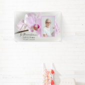 ピンクの蘭の花のお祝いの人生の葬儀 横断幕 (インサイチュ)