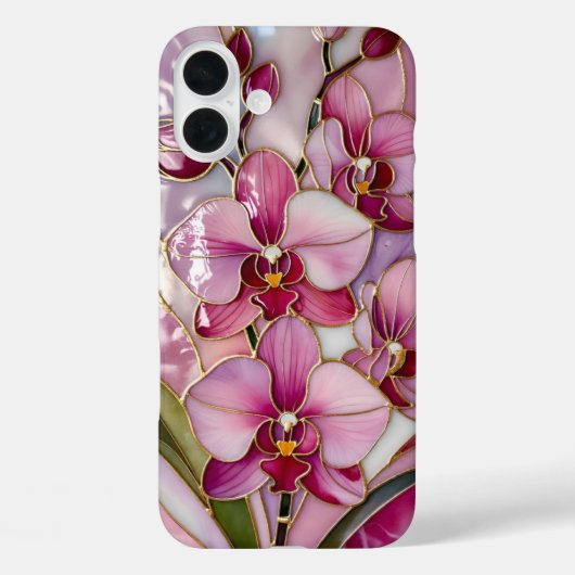 ピンクの蘭の花のスマホケース　おしゃれ Case-Mate iPhoneケース (裏面)