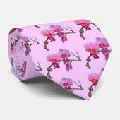 ピンクの蘭の花のネクタイ ネクタイ (ロール)