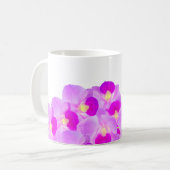 ピンクの蘭の花束 コーヒーマグカップ (正面左)