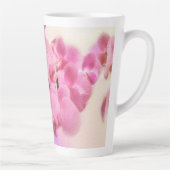 ピンクの蘭の花 カフェラテマグ (右)