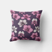 ピンクの蘭の花 クッション (裏面)