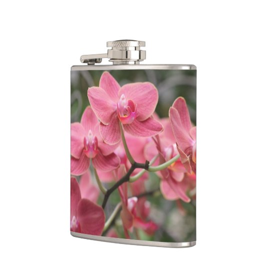 ピンクの蘭の花 フラスク (左)