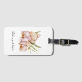 ピンクの蘭の花 ラゲッジタグ (正面横)