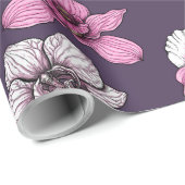 ピンクの蘭の花 ラッピングペーパー (ロールコーナー)