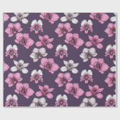 ピンクの蘭の花 ラッピングペーパー (フラット)