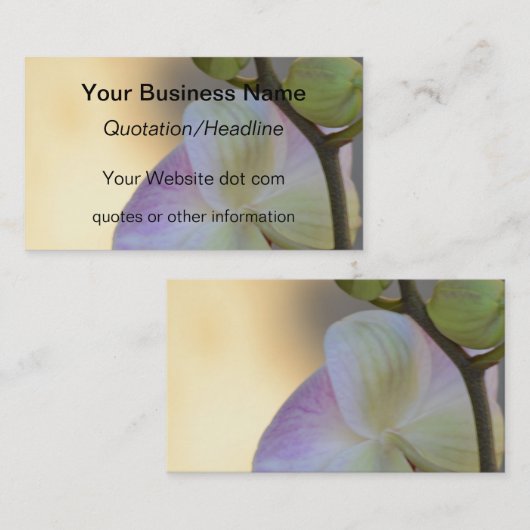 ピンクの蘭の花 名刺 (正面/裏面)