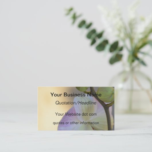 ピンクの蘭の花 名刺 (スタンド正面)