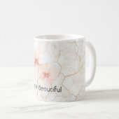 ピンクの蘭の花 命は美しい コーヒーマグカップ (正面右)